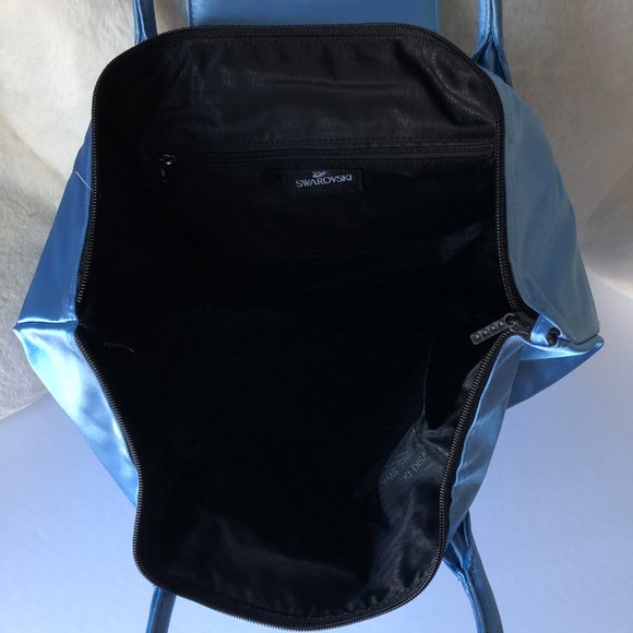 SWAROVSKI limited edition blue silk tote - Picture 3 of 4